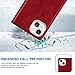 ZZXX for iPhone 14 Wallet Case with [RFID Blocking] Card Slot Stand Strong Magnetic Leather Flip Fold Protective Phone Case for iPhone 14 Case Wallet(Red-6.1 inch)