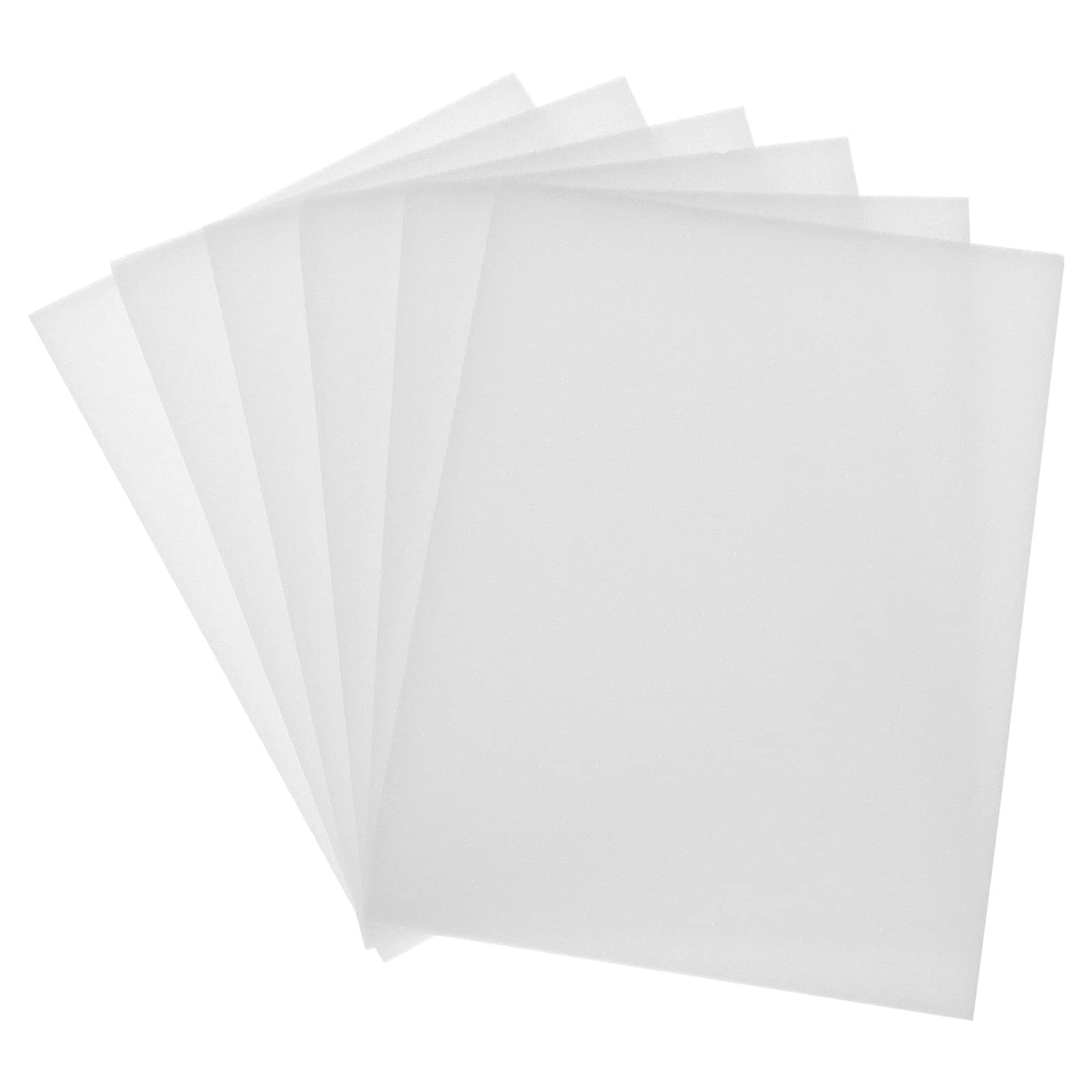 PATIKIL 8"x6"x0.2" Foam Handicraft Sheets, 1 Set/6 Sheet Soft Crafting Sponge Foam Paper Set for DIY Flower Press Art Handicraft, White