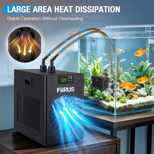 Image of Aquarium Chiller 42 Gallon, 1 /10 HP Quiet Water Chiller | Saltwater Freshwater, Control on your phone，Cooling for Axolotl Coral Hydroponics, Pump Included