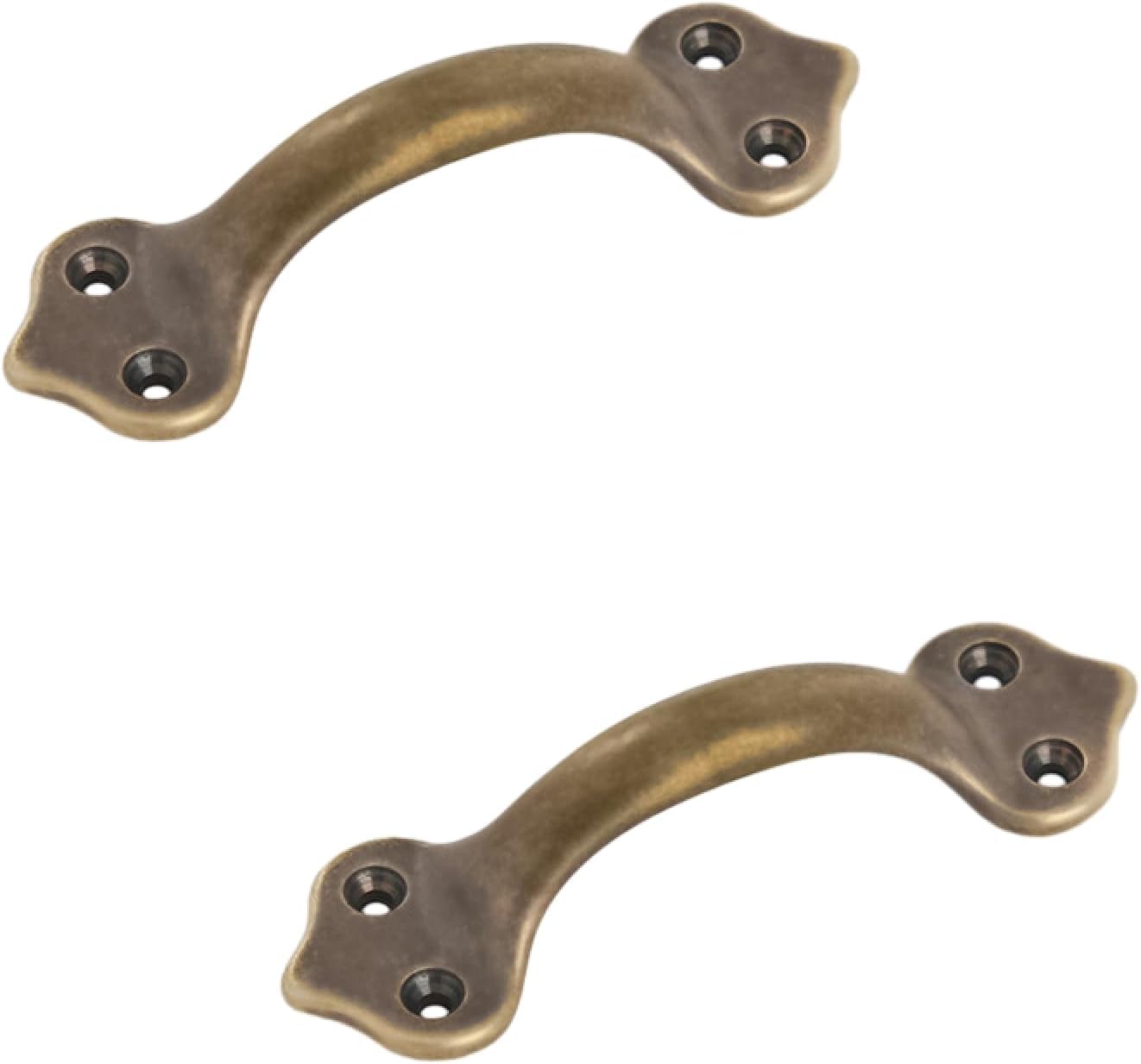 Htlcdz Gold Closet Knob 2 Pack Chinese Style Wardrobe Door Brass Knob And Handle Bronze Window Handle Drawer Hardware Handle Hole Distance 96Mm Bronze(Gold)