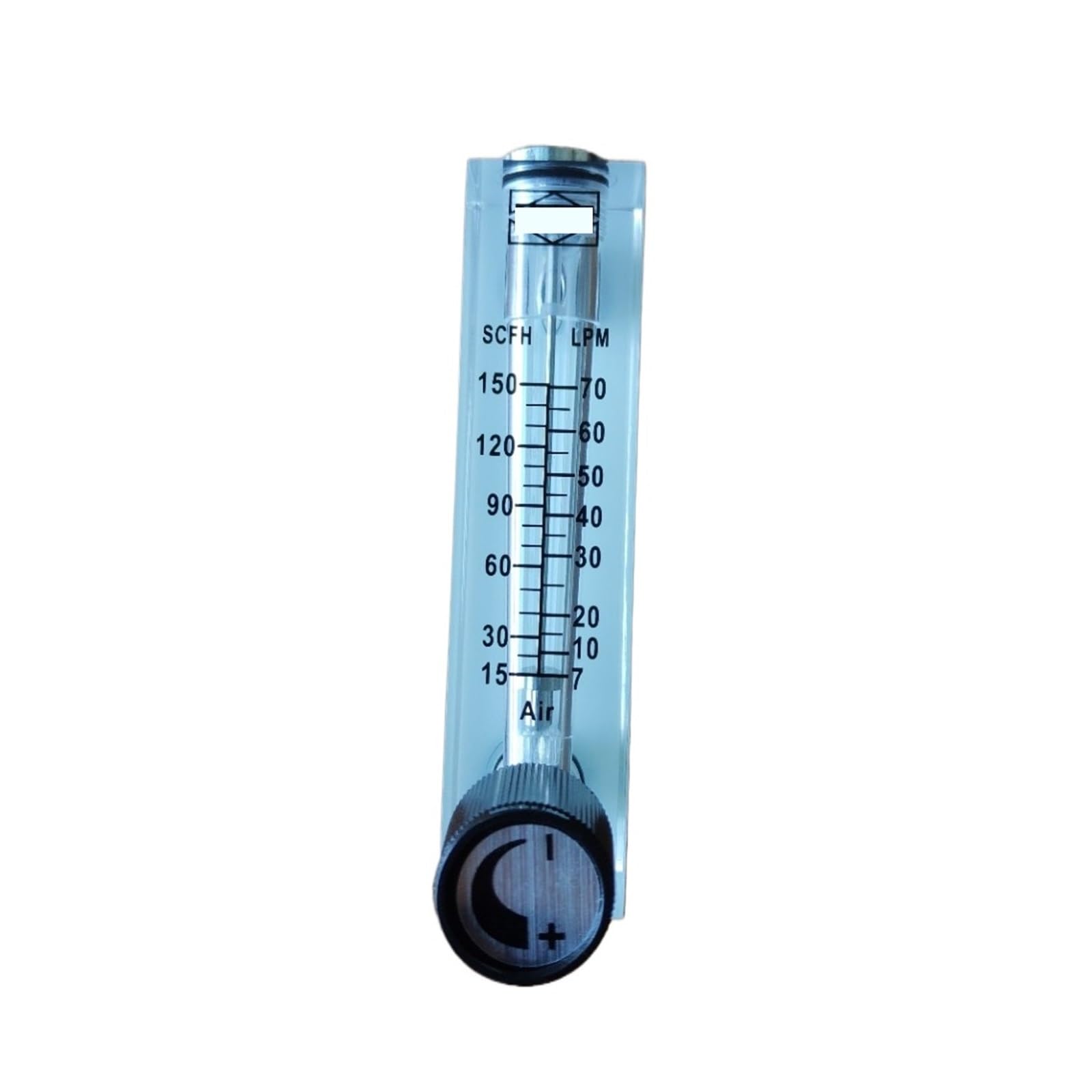 VKvmNYlxx Acrylic Panel Type Flowmeter LZM-6T 7-70 LPM/15-150 SCFH with Adjustment Valve, G1/4" Female Bottom Connection, Male M18*1.5".