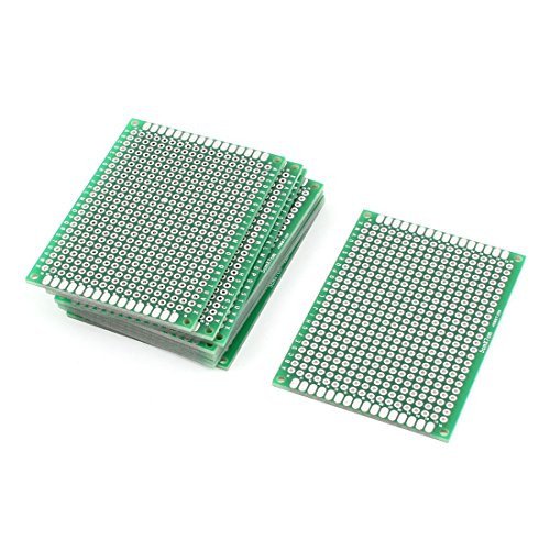 10-Pack Double-Sided Universal PCB Breadboards - FR4, Tinned, 3x7 Cm (30x70mm)