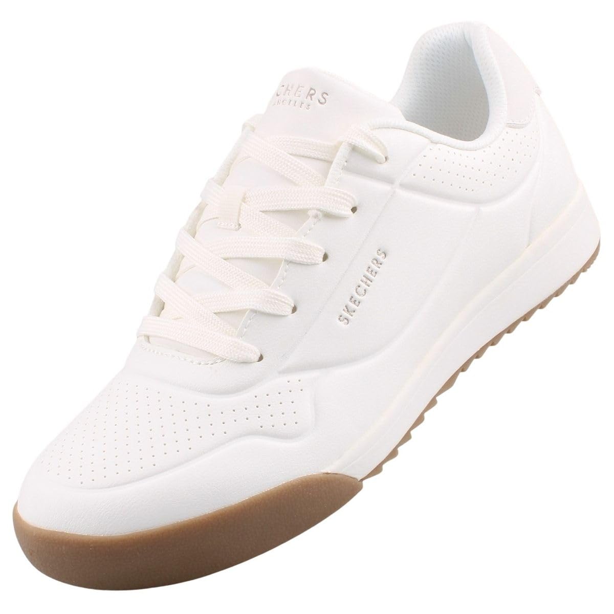 Skechers Women's Zinger 2.0 The Arwen Sneaker, White Duraleather, 8 UK