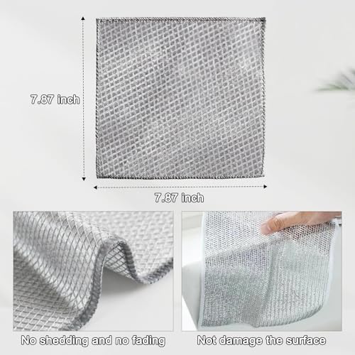 7 Pack Metal Dish Cloth, 3-Layer Non Scratch & Odor