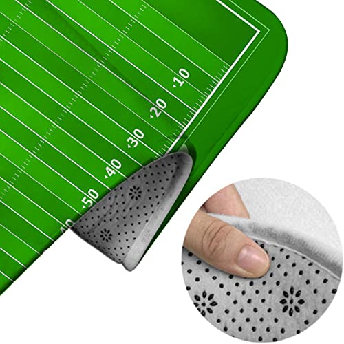 3-teiliges Badezimmerteppich-Set, Feld des Spiels, Strategietaktiken, Endzone, Touchdown-Sportarten, waschbare Badteppiche, rutschfest, mit Rückenpolster, Konturteppich und Toilettendeckelbezug – Bild 5