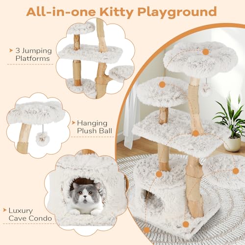 Árbol moderno para gatos PETSITE 53 pulgadas para interiores miniatura 4