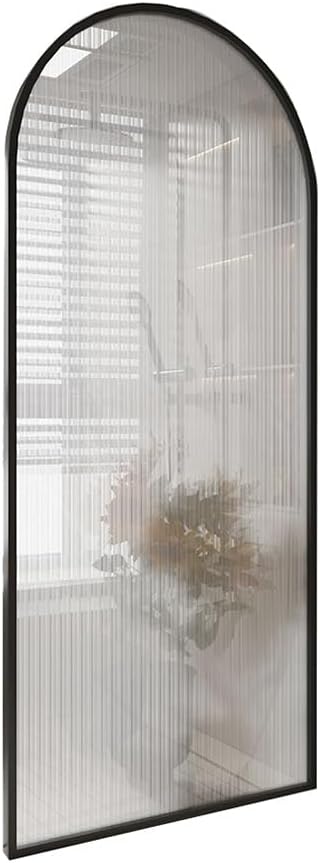Modern Walk-in Shower Wall, Half Frosted Glass Room Divider Wall Panels, Bathroom Shower Door Screen Shower Partition for Hotel Restaurant(White,30x60cm)
