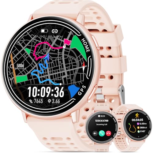 Mingdaln Montre Intelligente avec GPS pour Hommes et Femmes, écran de 1,39 Pouces pour Les appels,...