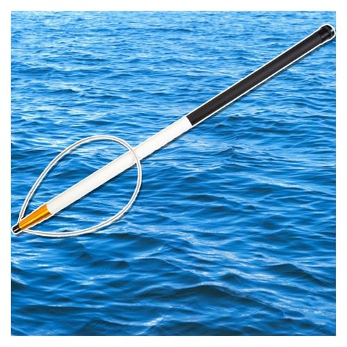 Pértiga de piscina de alta resistencia - Equipo de salvamento extensible de fibra de vidrio con mango antideslizante for situaciones de emergencia(White,21.3 ft)