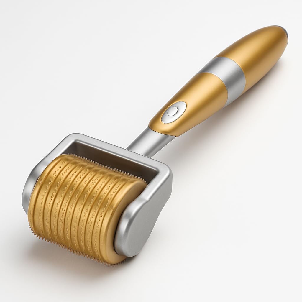ZGTS Derma Roller, 192 Titanium Alloy Needles, 0.25 mm, Gold-image-3