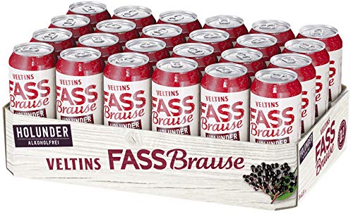 VELTINS Fassbrause Holunder Alkoholfrei, EINWEG (24 x 0.5 l Dose) Cover