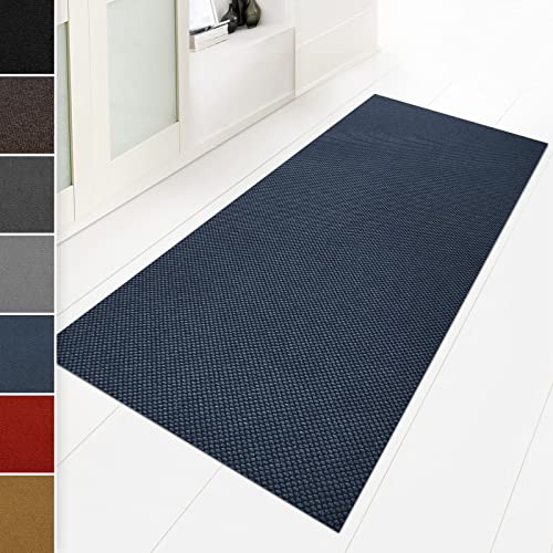 Floordirekt alfombra antideslizante 80 x 200 cm Azul, ideal también como alfombra antideslizante a medida, alfombra para pasillo, alfombra de cocina   lavable antideslizante, alfombra de entrada