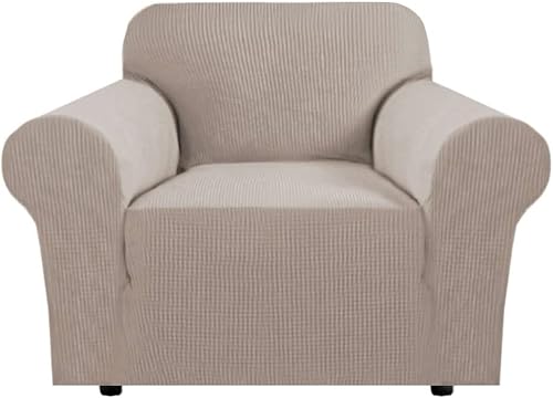 Miniatura 87 de H.VERSAILTEX Funda elástica para sillón, cubierta de sofá, protector de muebles, alto spandex, cuadros pequeños, jacquard tejido, fundas de sofá