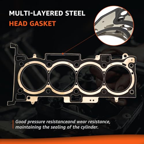 Image of Cylinder Head Gasket Set w /Bolts fit for 2011-2015 Hyundai Sonata Tucson Kia Optima Sorento Santa Fe Sport 2.4L G4KJ 2359CC L4 DOHC HS54741B CS26333-1 ES72465-1