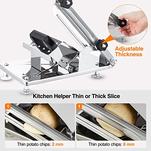Amesedak Manual Frozen Meat Slicer, Upgraded Stainless Steel Meat Cutter Machine, Vegetable Meat Cheese Food Slicer Roll Meat Cleavers For Home Kitchen #TOP4