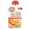 Earths-Best-Organic-Stage-2-Baby-Food-Sweet-Potato-Garbanzo-Barley-35-Oz-Pouch-Pack-of-12 Earth's Best Organic Baby Food Pouches, Stage 2 Protein and Veggie Puree for Babies 6 Months and Older, Organic Sweet Potato Garbanzo Barley, 3.5 oz Resealable Pouch (Pack of 12)
