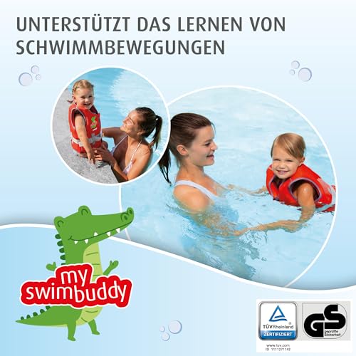 reer myswimbuddy kamizelka do nauki pływania, pomoc w pływaniu dla niemowląt i małych dzieci, bezpieczna nauka pływania, S (15-19 kg), M (19-30 kg)