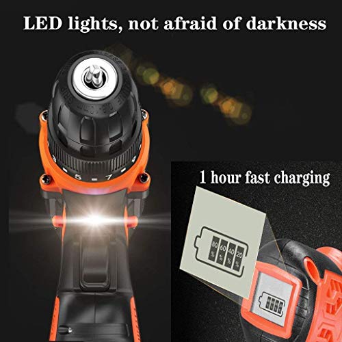 Spacmirrors Akkuschrauber Akku-Schlagbohrmaschine 12V Professionelles Akku-Bohrschrauber-Set mit 1 Akku, LED-Licht, Drehmoment 30Nm – Bild 7