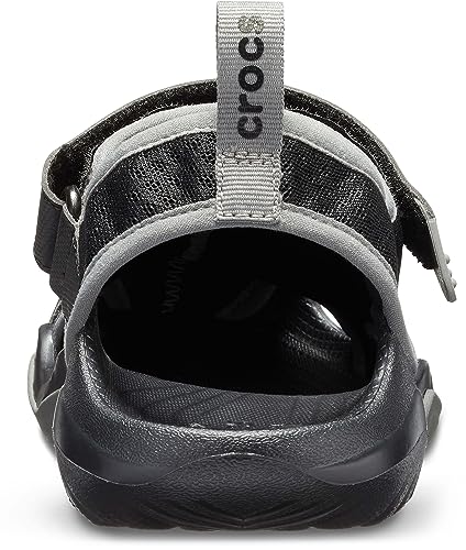Crocs Men's Swiftwater Mesh Deck Sandals, Black, 7 Men