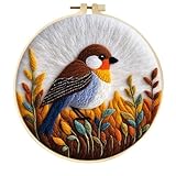 Meecaa Nadelfilz-Set zum Selbermachen für Anfänger, Tiervogel inklusive Wollfilz-Zubehör, Stickrahmen, schöne Wollmalerei und Nadelfilzwerkzeuge (Tier)