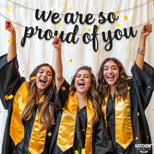Image of KatchOn, Felt We are So Proud of You Banner - 8 Feet, No DIY | Congratulations Banner 2026, 2026 Graduation Decorations | We are So Proud of You Sign for Air Force Decorations for Party