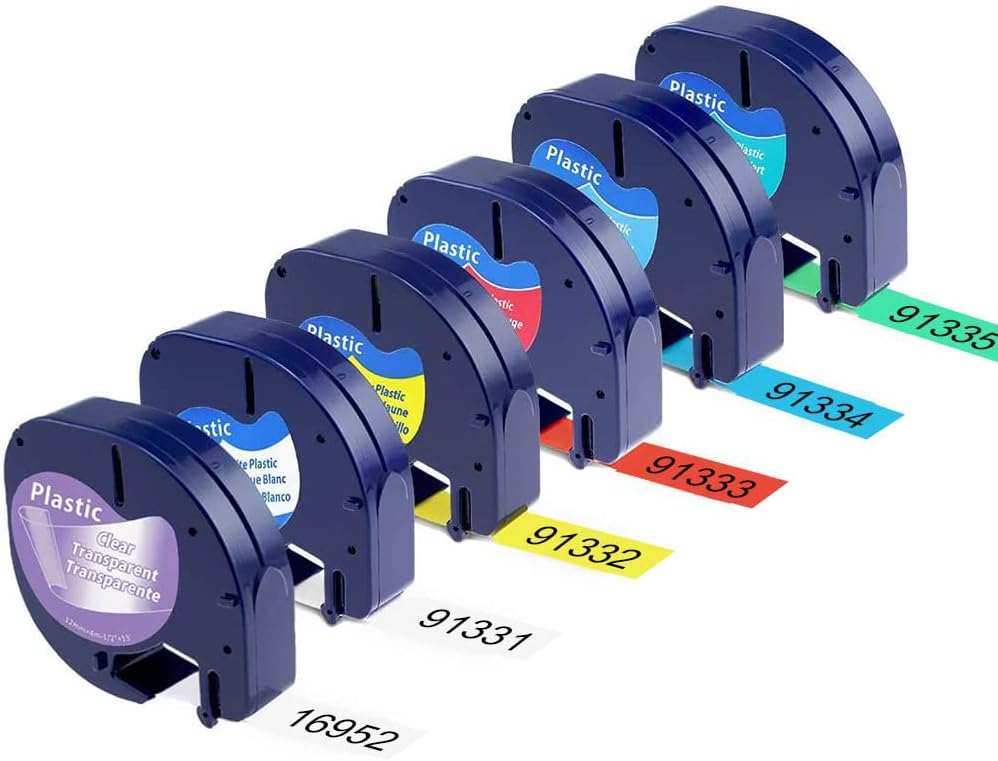 Compatible Dymo Label Maker Refills LT White Plastic Dymo LetraTag