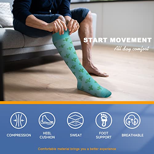 Image of cerpite Compression Socks for Women & Men 6 Pairs Knee High Compression Socks 20-30 mmhg Best for Running,Nurse,Travel