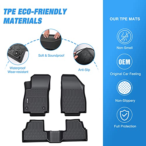 Image of Nilight TPE Floor Mats for Chevy Trax 2014-2023 | Buick Encore 2013 2014 2015 2016 2017 2018 2019 2020 2021 2022 2023 All Weather Custom Fit Heavy Duty Floor Liners