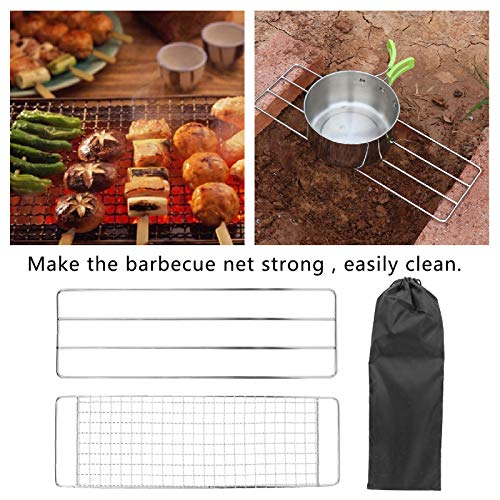 Grade para churrasco, grade para churrasco, grade de cozinha para acampamento Fácil de transportar b