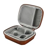 Linsoul ZiiGaat PELLEPOD Leder-Ohrhörer-Etui, wasserdichte Schutzbox zur Aufbewahrung von IEM, Harte Tragetasche, Passend für ZS10 Pro, Zero: 2, EM6L, EW300, SuperMix 4, Orchestra Lite (Braun)