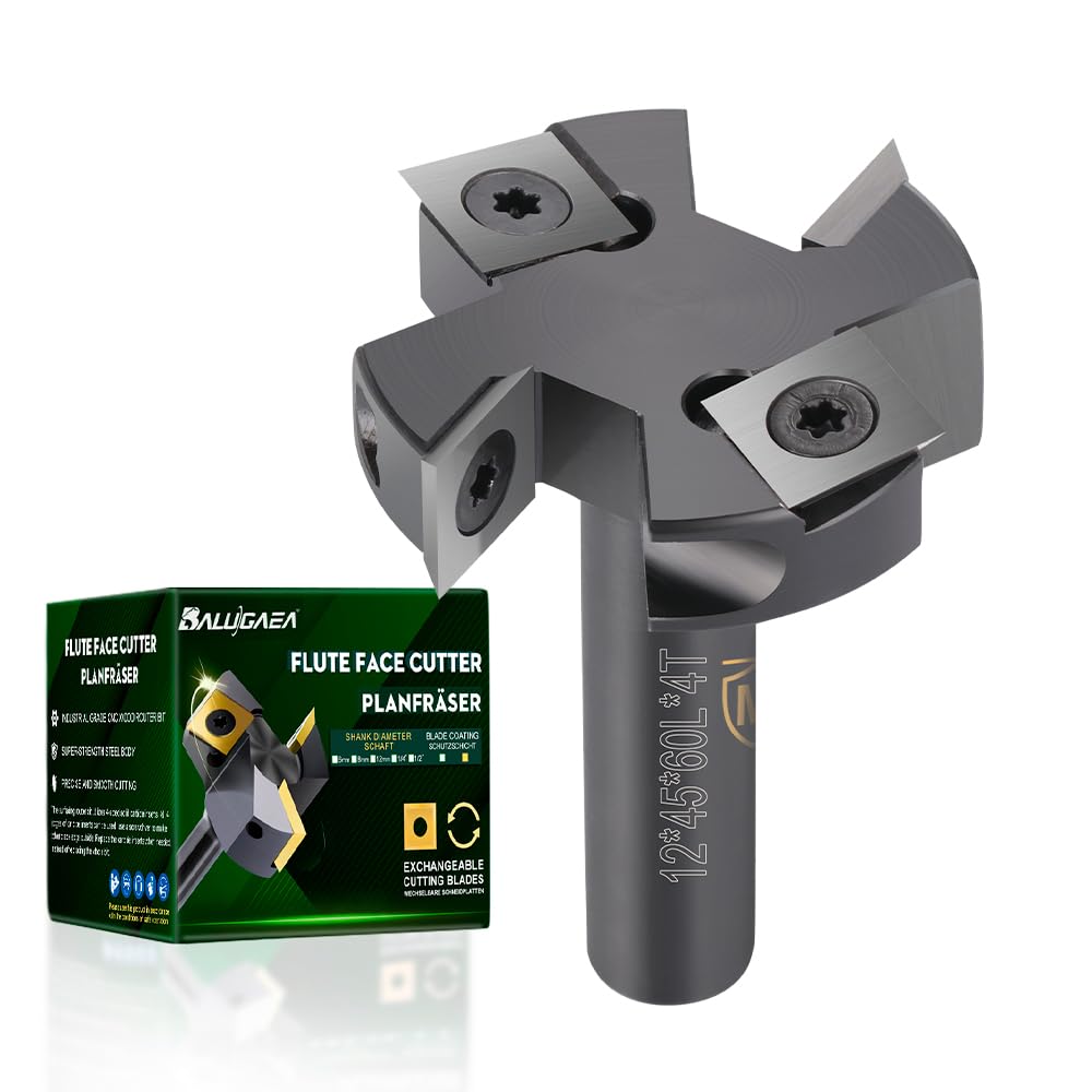 Fresa piatta per frese con codolo da 12 mm, diametro di taglio 45 mm