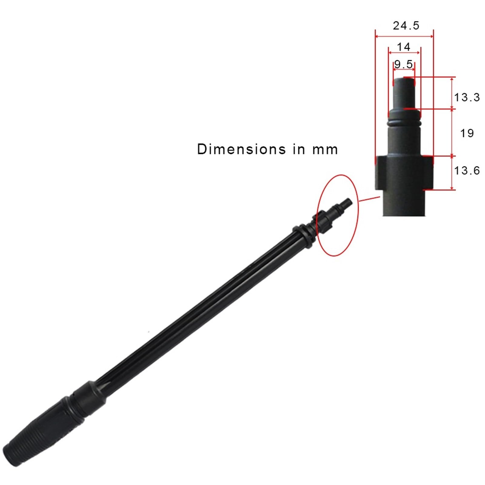 Bacchetta di Prolunga per Idropulitrice Ugello for Lancia a Getto d'Acqua for idropulitrice, a spruzzo, Punta a for(Tpye A)