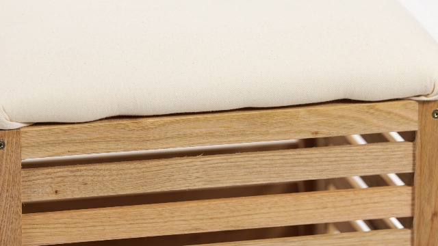 Relaxdays wasmand met kruk - 35 l - hout - stof - 51