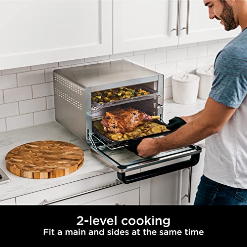 Ninja-Foodi-10-in-1-Multifunction-Oven-DT200UK-Mini-Oven-Countertop-Oven-Air-Fry-Pizza-SilverBlack