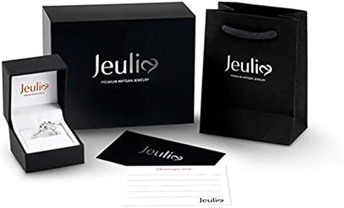 Miniatura 7 de Jeulia Anillos de compromiso para mujer, anillos de compromiso de aniversario, juego de novia de plata de ley 925 con piedra primaria de 1.6