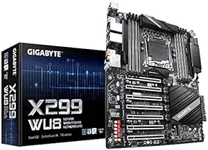 GIGABYTE X299-WU8 Server Motherboard with 7 PCIe x16 Slots, Dual Intel Server LAN, PCIe x4 M.2, USB 3.1 gen 2 Type-C.