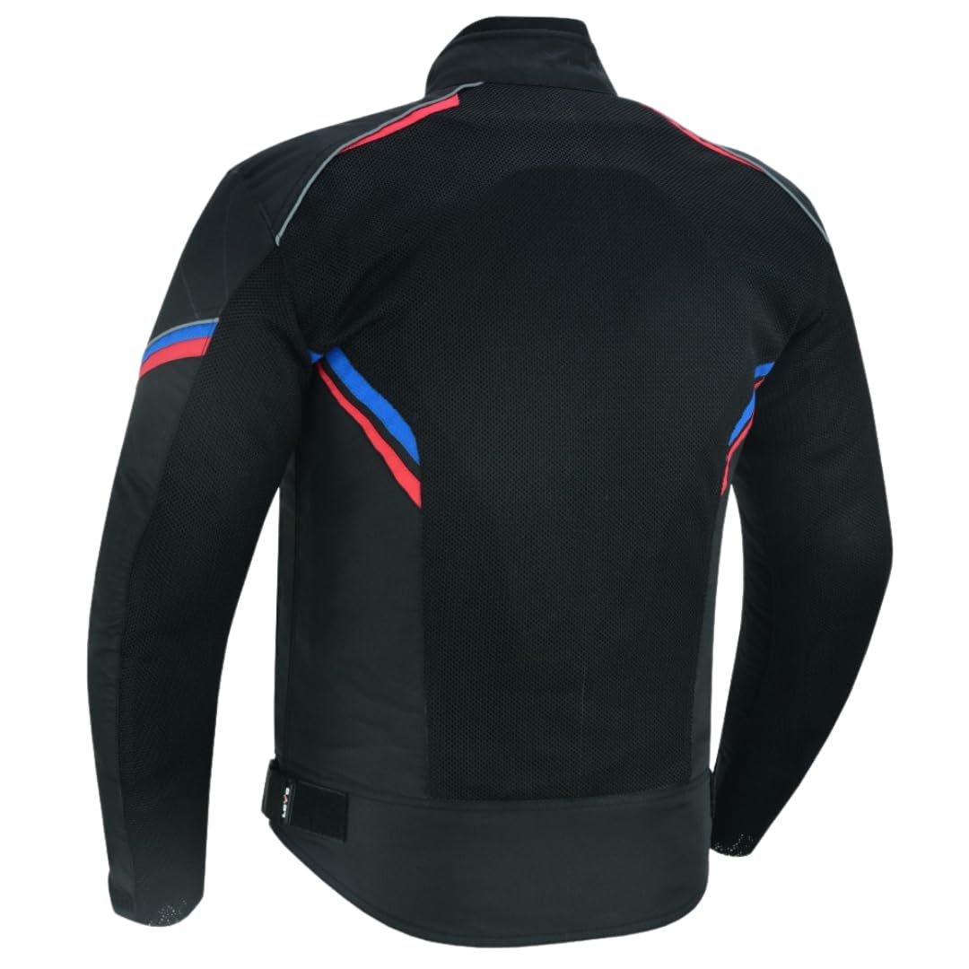 LOVO - Chaqueta Perforada Tricapa de Verano para Moto Hombre - Chaqueta Moto Hombre Verano Transpirable y Ligera - Chaqueta Moto Verano Hombre con Protecciones Homologadas - Alta Resistencia