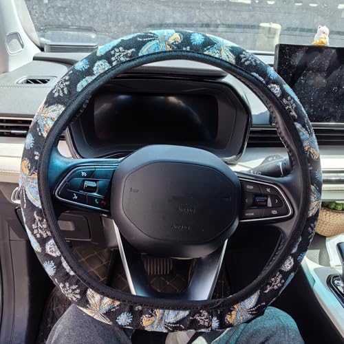 50% Off YUNXNYC Butterfly Floral Steering Wheel Cover