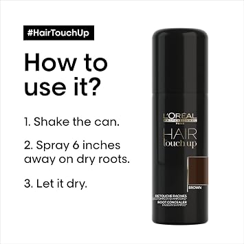 L'Oréal Professionnel Hair Touch Up, Covers Unwanted Grey Hairs, 75 ml (Pack of 2)
