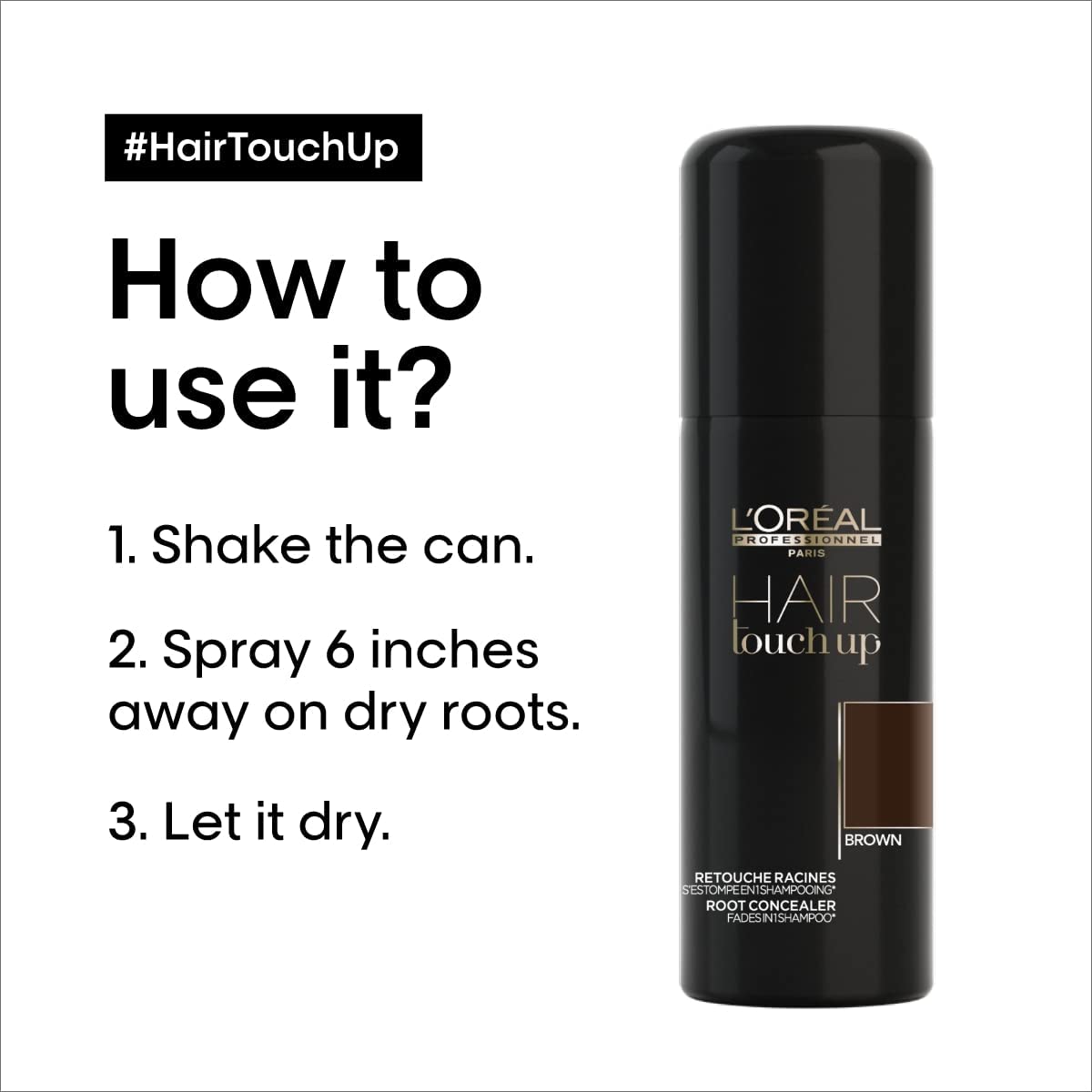 L'Oreal Professionnel Coloración Hair Touch Up Brown 75 ml