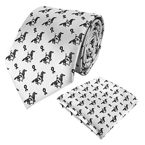 Jacquard KOOELLE Herren Vorgebundene Fliege und Einstecktuch geometrisches Design