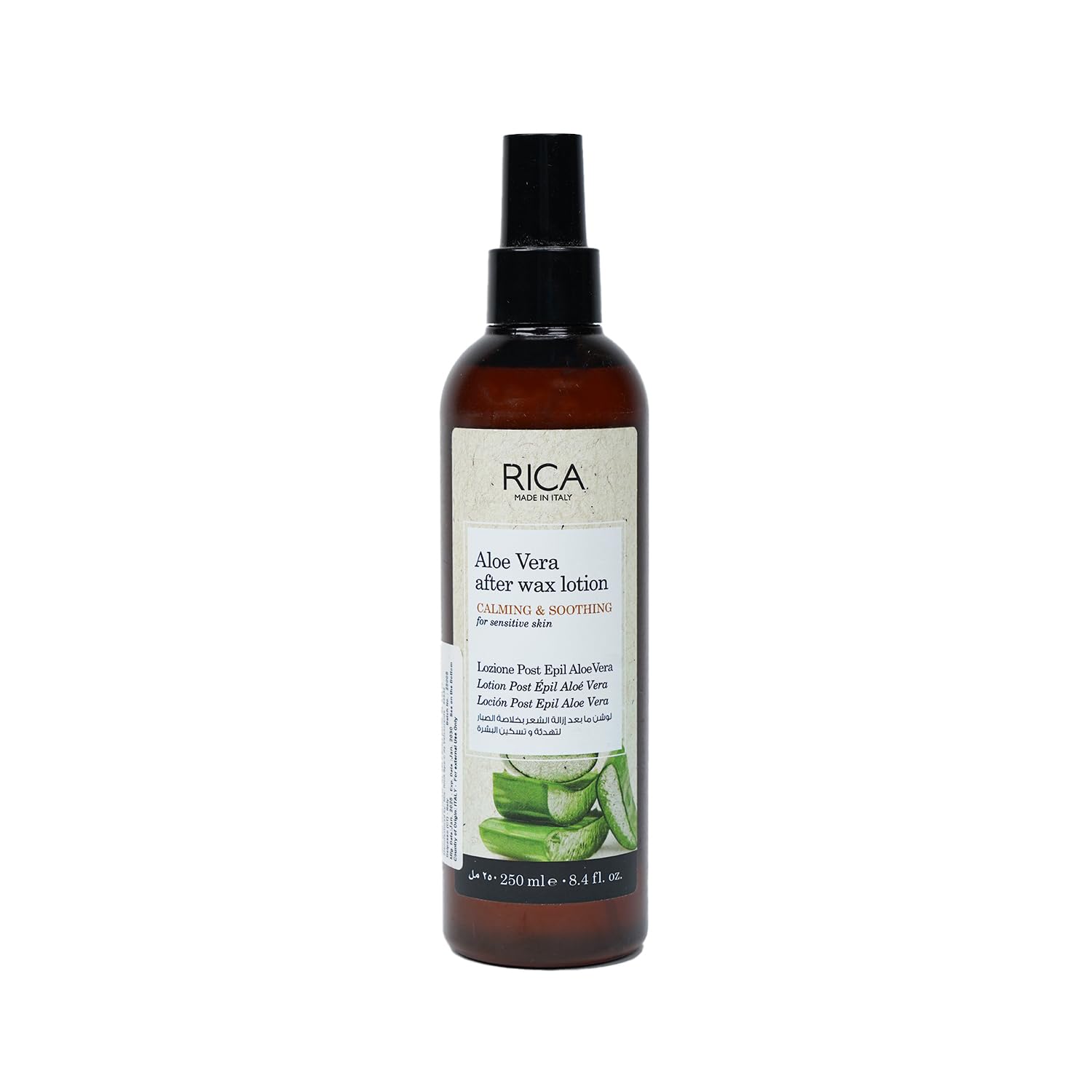 Rica Aloe Vera After Wax Body Lotion for Sensitive Skincare with Sun flower Oil, Jojoba Oil & Vitamin E - 250ml