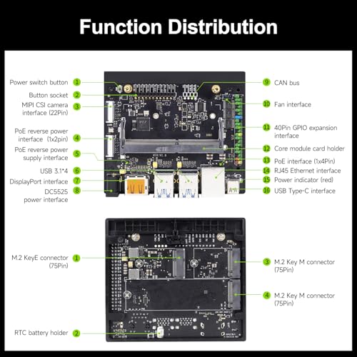 Image of Yahboom Jetson Orin Nano 4GB RAM AI Kit,FHD 15.6in Touch Screen+Jetson Case+USB Camera+Wireless Keyboard and Mouse,Intelligence Electronic Kit for Jetpack6.2
