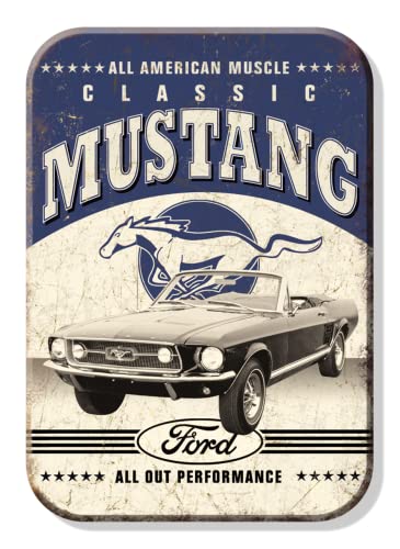 Imán Refrigerador Ford Classic Mustang 2.5x3.5 pulgadas miniatura 1