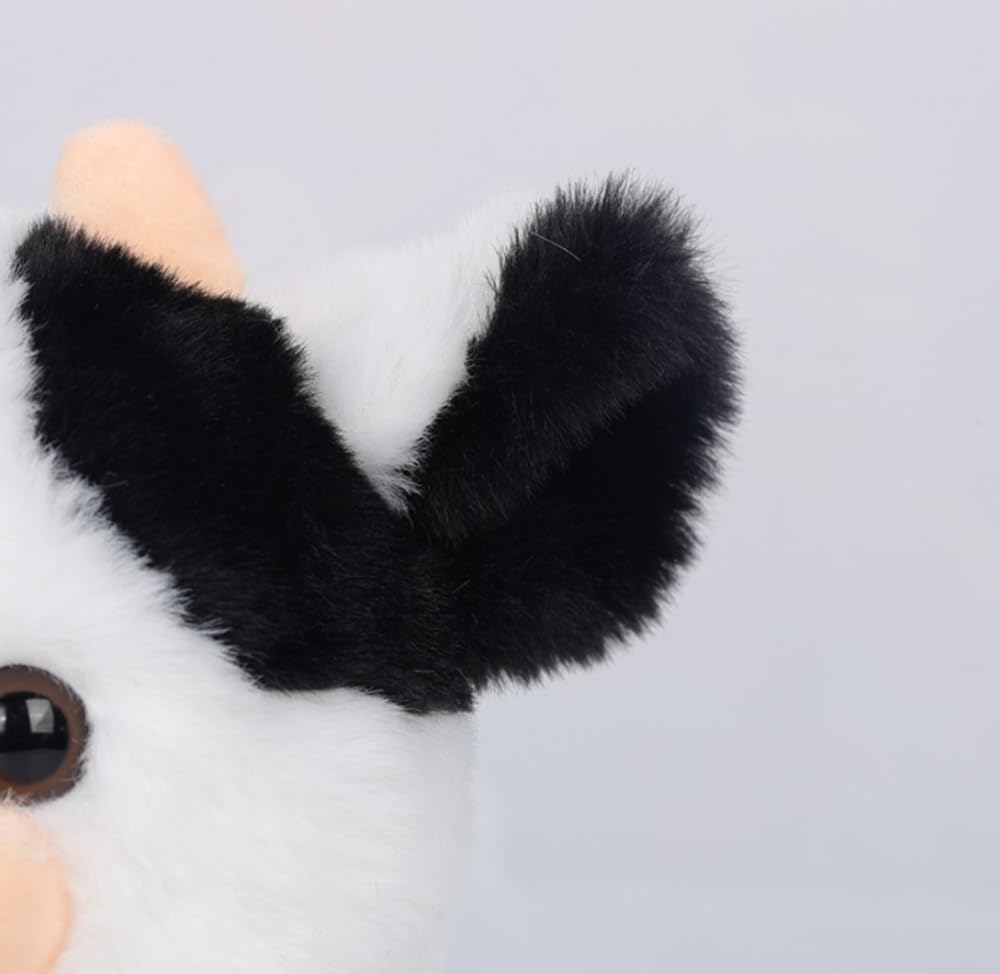 Tikwisdom Cow Stuffed Animal,Plush Cow Doll, Paw Paw Cow Plush Toy,Cartoon Cute Cow,Gift for Boys and Girls,20cm High (black) - Image 4