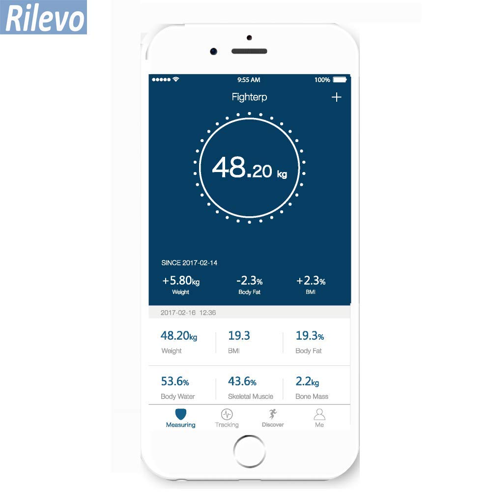 Bilancia Digitale Pesapersone Intelligente con Funzione Cardio e Impedenziometro- Bluetooth-Wifi- con App Rilevo Fit