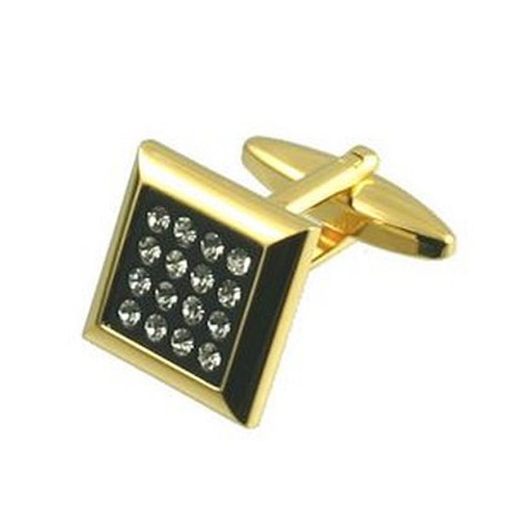 Cuff links Gold Crystal Cufflinks~Grid Crystal Cufflinks Select Gift Pouch