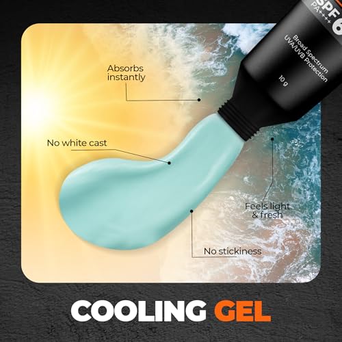 Image of Beardo Max Cooling Gel Sunscreen SPF 60+ PA++++|UVA /UVB Protection | No White Cast |Ultra Lightweight Texture | Non-Greasy |Sunscreen for Men-10g