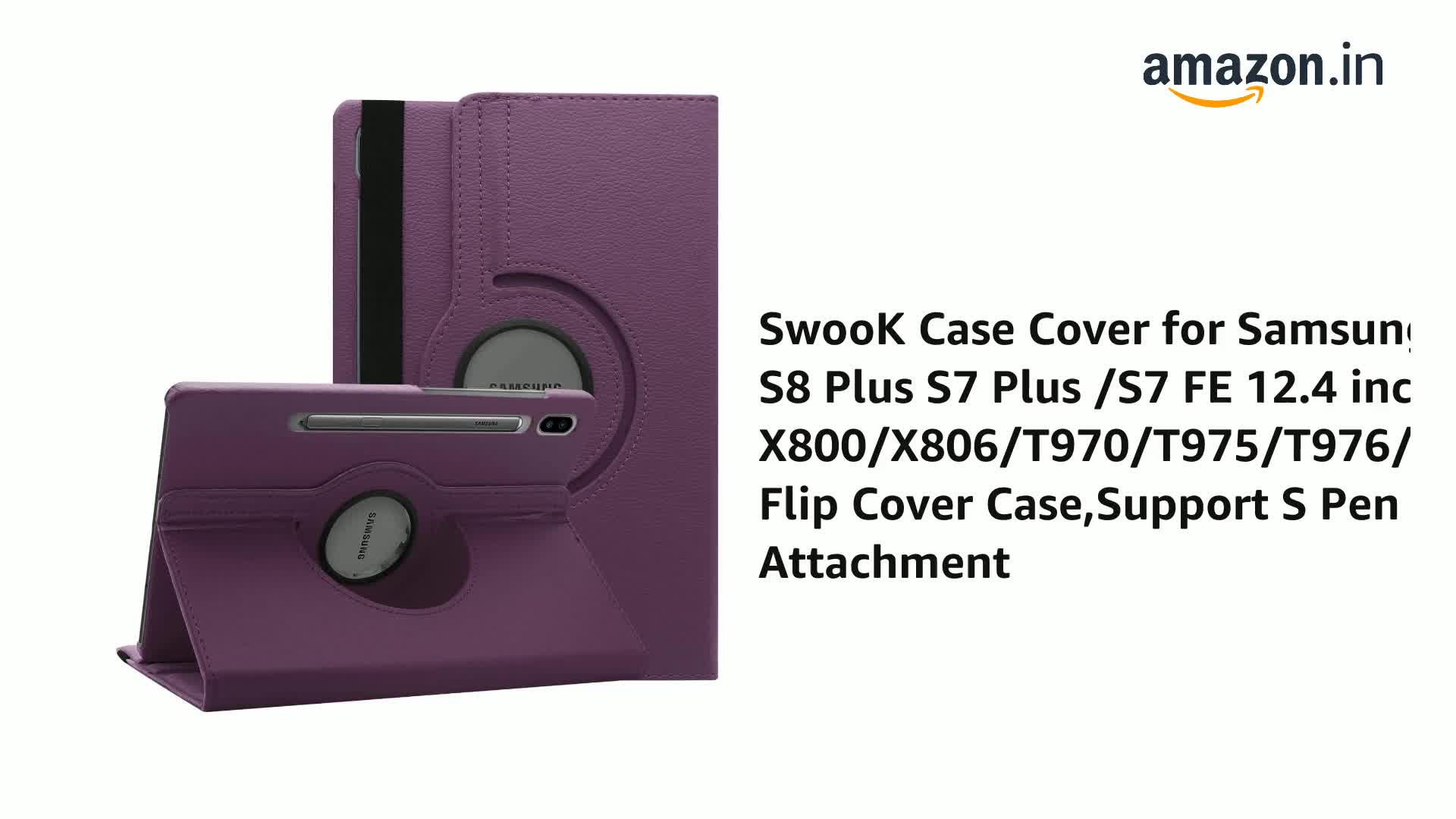 SwooK Case Cover for Samsung Galaxy Tab S8 Plus S7 Plus /S7 FE