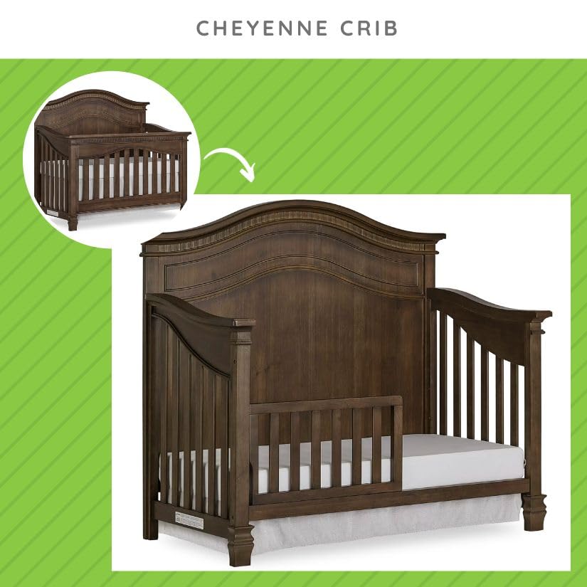 Image of Solid Wood Toddler Bed Safety Guard Rail for Evolur Baby Convertible Cribs | Added Fall Protection; Convertible Crib-to-Toddler Bed Transition; Easy Install; Durable Solid Wood Toddler Bed Guard Rail